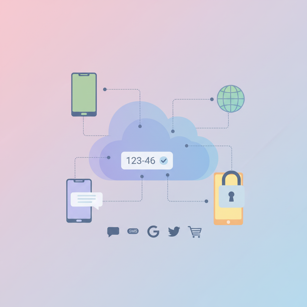 接码平台概念插图，展示虚拟号码服务